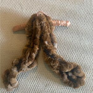 Luxurious Brown Faux Fur Scarf